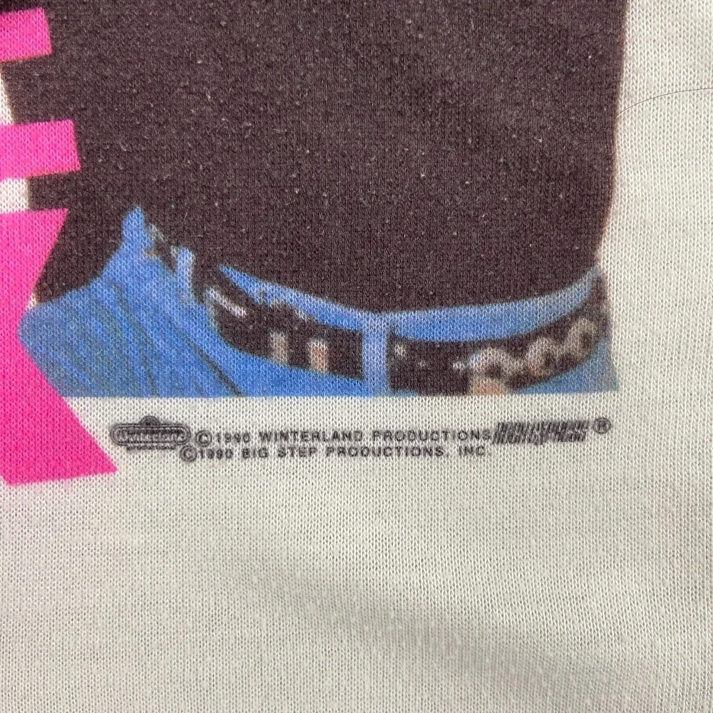 Vintage Rock Nites Sleep Shirt Girls 10/12 White Neon Pink New Kids On The Block